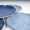 japanese blue patterns round plates set Ø23cm IMAYÔ KOZOME