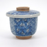 japanese blue patterns cup with lid SHÔZUI HANA