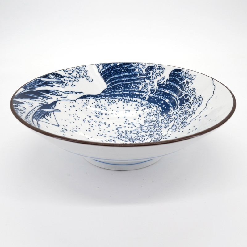 japanese râmen noodles white hokusai wave bowl SHIRANAMI