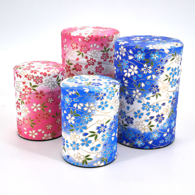 Japanese tea box washi paper 40g 100g pink blue choice