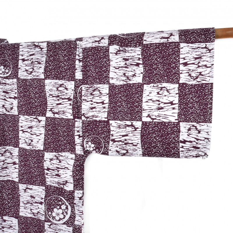 Japanese cotton prestige yukata for men NEMAKI purple