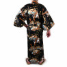 japanischer Herren yukata Kimono - schwarz, SHONZUIRYÛ, samuraï