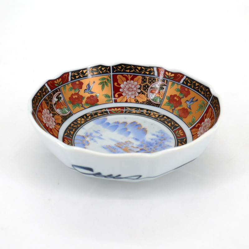 Japanese flat bowl Arita IMARI, landscape