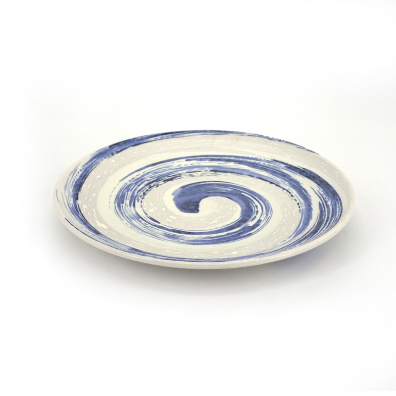 japanische runde platte aus keramik, NARUTO, blaue wirbelwind
