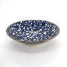 cuenco para fideos japoneses de ceramica azul KARAKUSA flores