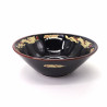 bol japonais à ramen en céramique noire Ø19,5cm RYÛ, dragon doré
