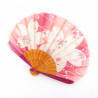 abanico japonés rosa 21cm para mujer, BIGSAKURA, flores de cerezo