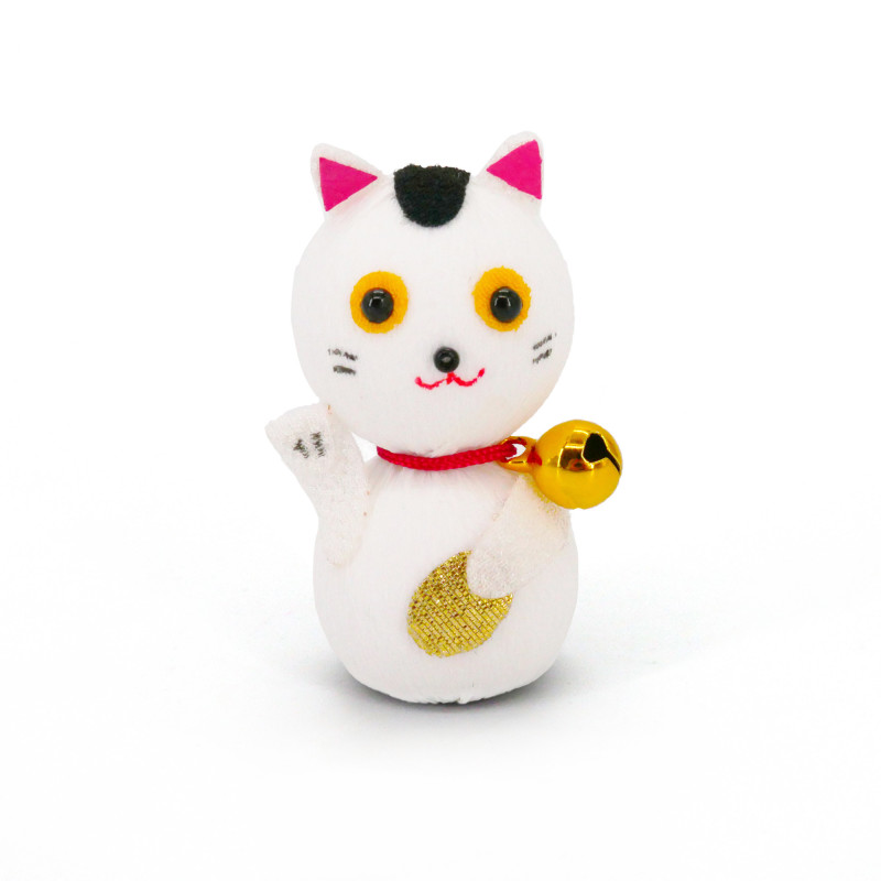 japanische Puppe Okiagari, MANEKINEKO, katze weiß