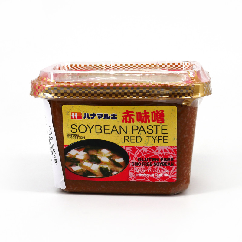 Gluten-free and GMO-free red Miso paste, HANAMARUKI CUP AKA MISO