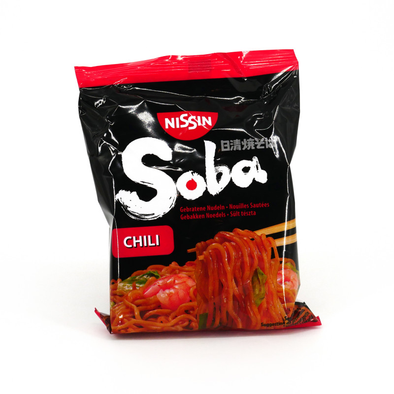 Borsa di spaghetti istantanei saltati in yakisoba aroma chili, NISSIN