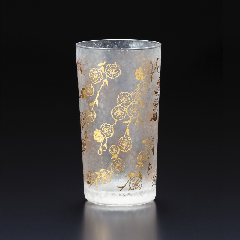 verre droit japonais motif shidarezakura - WAKOMON