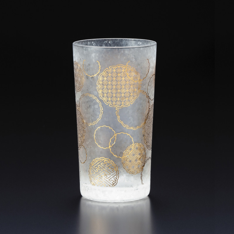 Japanisches Glas mit yukiwa-Motiv - WAKOMON