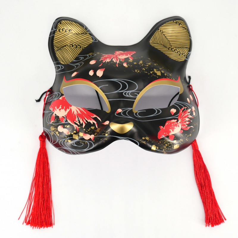 Japanese black and red cat mask - NEKOMASUKU