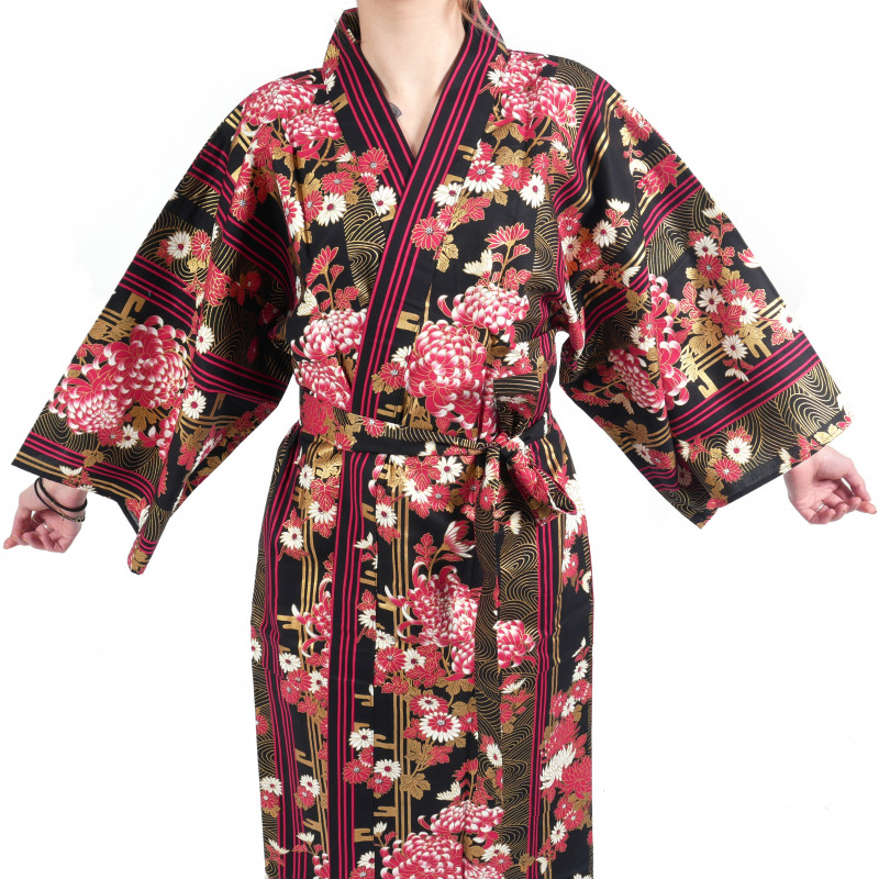 Kimono tradizionale giapponese happi in cotone bianco longevità kanji per  uomo