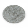 Japanese round gray stone plate - ISHI