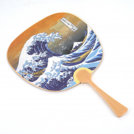 Kleiner nicht faltbarer japanischer Fan Uchiwa, NAMIFUJI, Welle