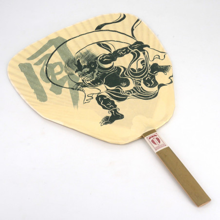 Uchiwa giapponese non pieghevole,  FUJIN RAIJIN