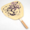 Nicht faltbarer japanischer Fan Uchiwa, FUJIN RAIJIN