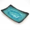 Plato de cerámica rectangular azul japonés - AOI