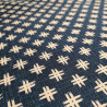 Japanischer blauer Baumwollstoff mit Brunnenmotiv, IGETA, hergestellt in Japan Breite 112 cm x 1m