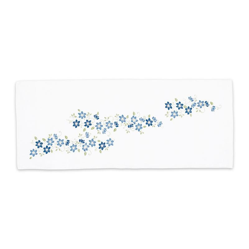 Asciugamano giapponese piccolo, KUREMACHISU, Clematis blu
