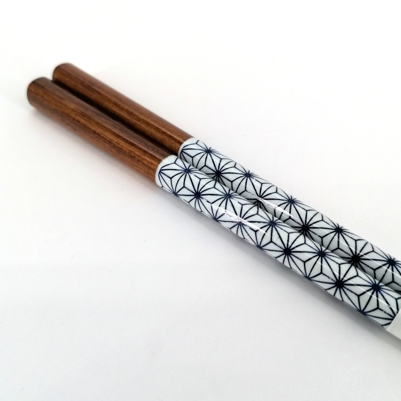 Pair of Japanese chopsticks in natural wood - WAKASA NURI ASANOHA