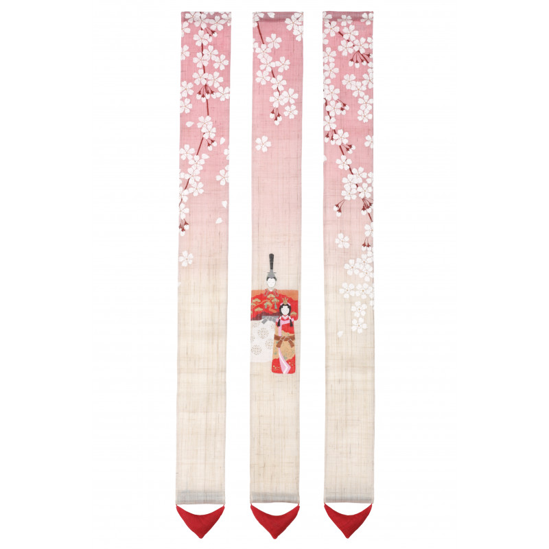 Fino tapiz japonés en cáñamo, pintado a mano, OKABINA