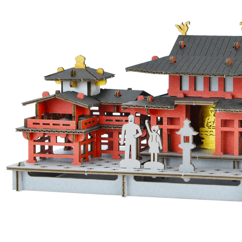 Mini-Kartonmodell, BYODO-IN, Tempel des Phönix, hergestellt in Japan