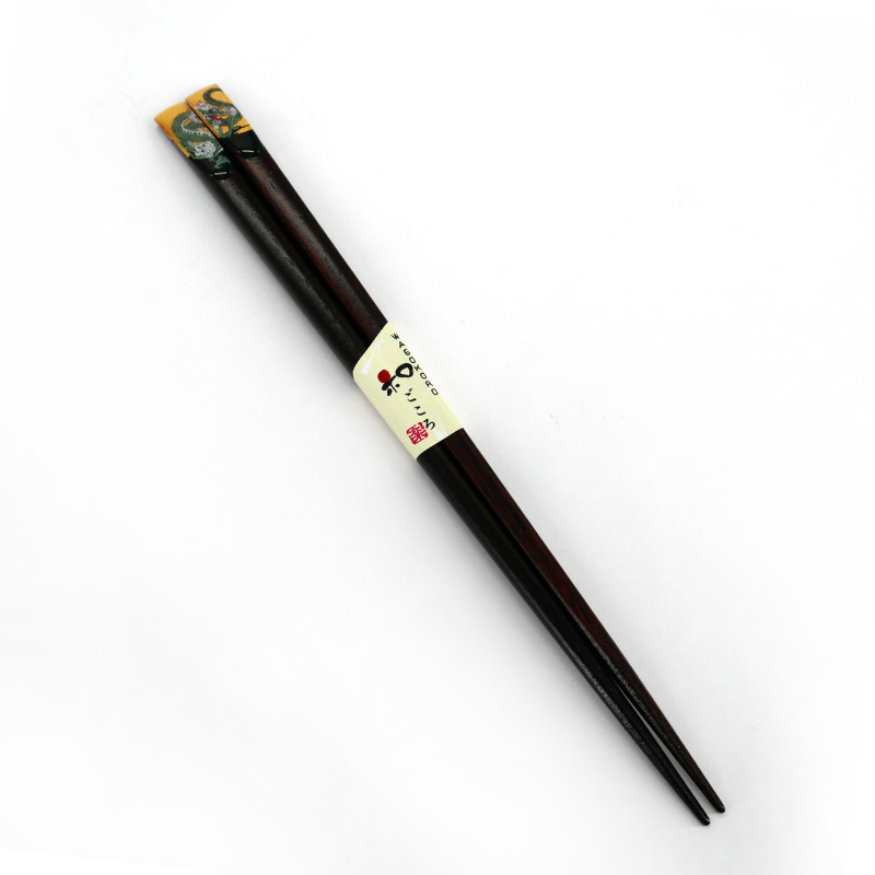 Pair of Japanese chopsticks in natural wood - WAKASA NURI RYU