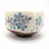 Japanese tea bowl for ceremony, SAKURA, blue