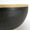 japanese soup bowl in ceramic, SHIRAKABA, beige and grey