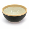 Japanische Keramik Suppenschüssel SHIRAKABA, beige und grau