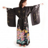 Kimono negro tradicional japonés para mujer., UTAÔJO, poemas y princesas brillantes