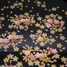 Bandeja lacada marrón efecto, SAKURADUKUSHI, flores de sakura