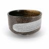 Japanese tea bowl for ceremony - chawan, BARASHI, brown