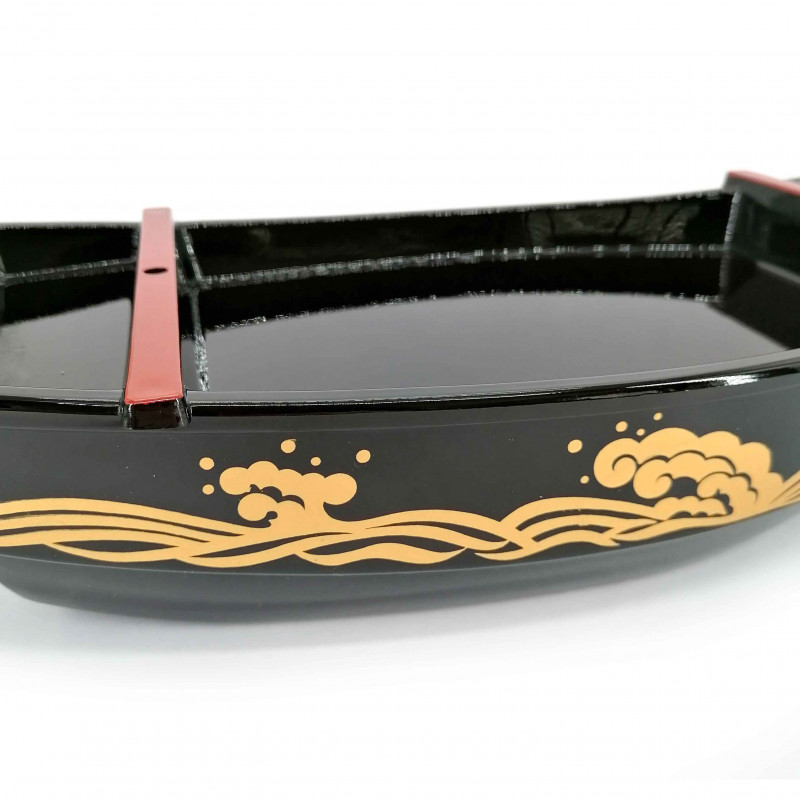 Sushi presentation boat, in lacquered resin - NAMI