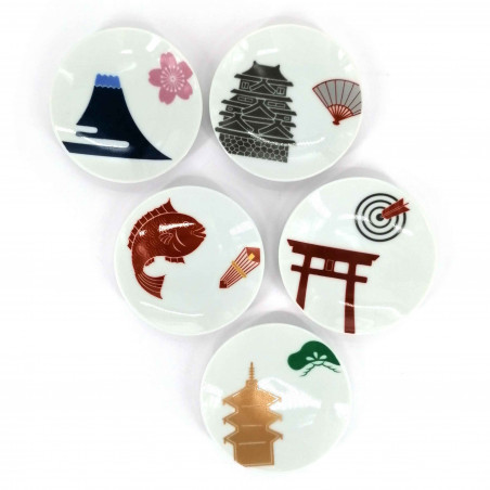  Juego de vajilla de cerámica de 28 piezas, juego de platos para  el hogar, juego de vajilla japonesa, juego de platos y cuencos, servicio  para 6-8, líneas simples : Hogar y Cocina