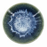 Bol à ramen japonais en céramique, vert et éclat bleu, KAGAYAKU