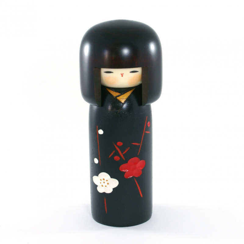 Poupée japonaise KOKESHI en bois. fabriquée à la main au Japon - SACHI NO HANA