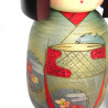 Poupée japonaise KOKESHI en bois. fabriquée à la main au Japon - SHUNKO