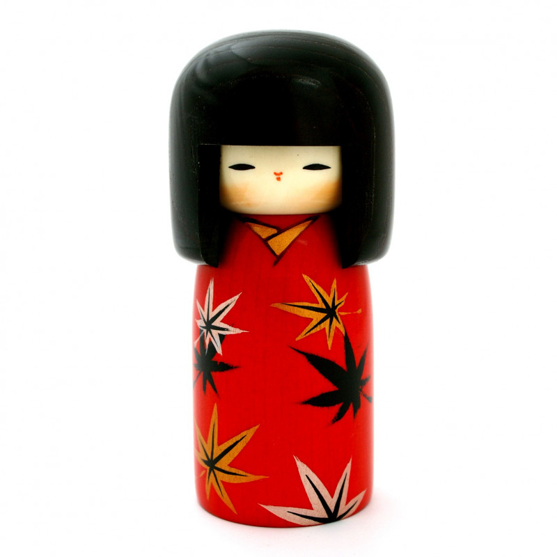 Poupée japonaise KOKESHI en bois. fabriquée à la main au Japon - TSUBAKI