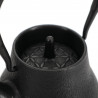 Schwarz emaillierte japanische Teekanne aus Gusseisen, ROJI TSUBOMI, 0.45lt