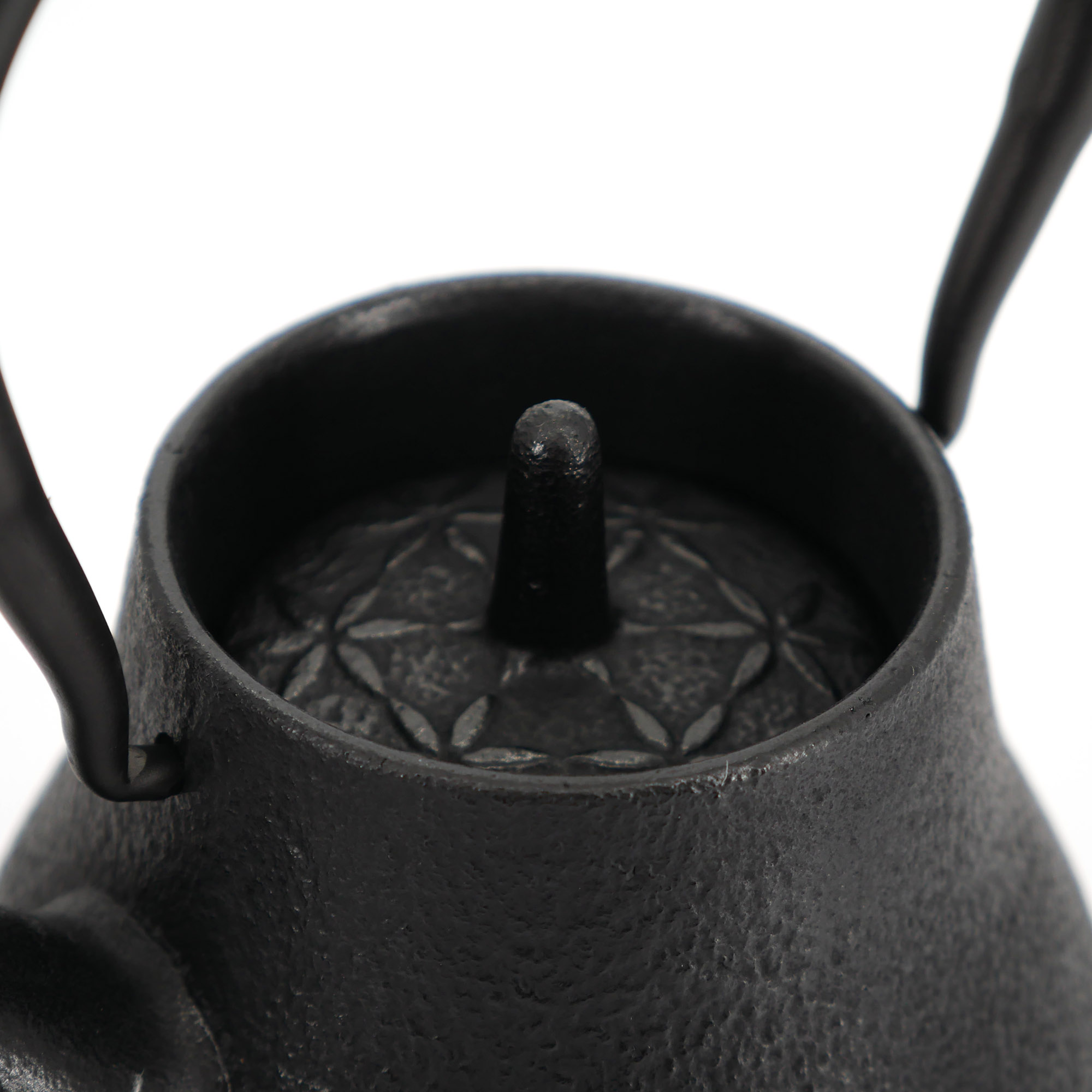Tetera japonesa de hierro fundido esmaltada negra, ROJI ITOME, 1,2 lt