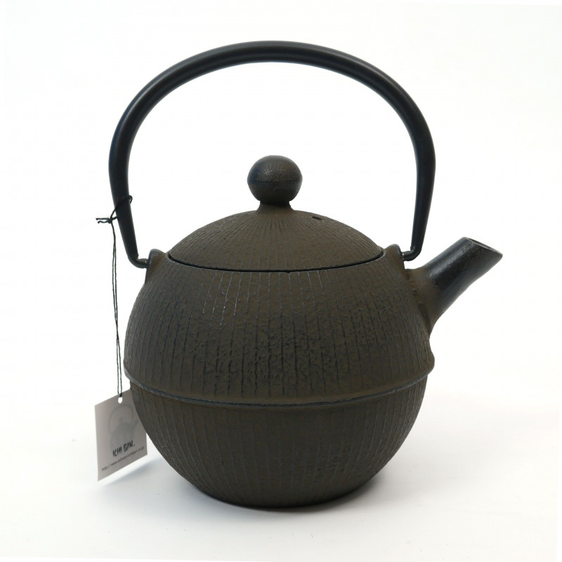 round cast iron teapot from Japan, OIHARU TEMARI 0,5lt, Sabi