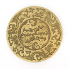 Untersetzer aus japanischem Gusseisen, schwarz und gold, RYU, Drache, 14cm