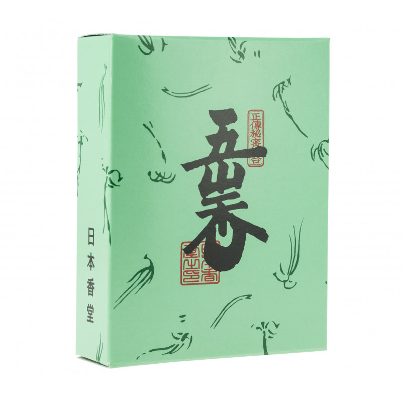 Caja de incienso en virutas de madera aromática japonesa para ceremonia, SHOKO GOZAN, Agar, sándalo y borneol, 30 gr