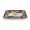 japanese rectangular sushi plate, KOIMARI, blue and red