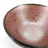 Japanese ceramic tea cup, brown, metallic effect interior - METARIKKU