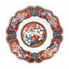 Grande piatto con motivi floreali in ceramica colorata, HANA