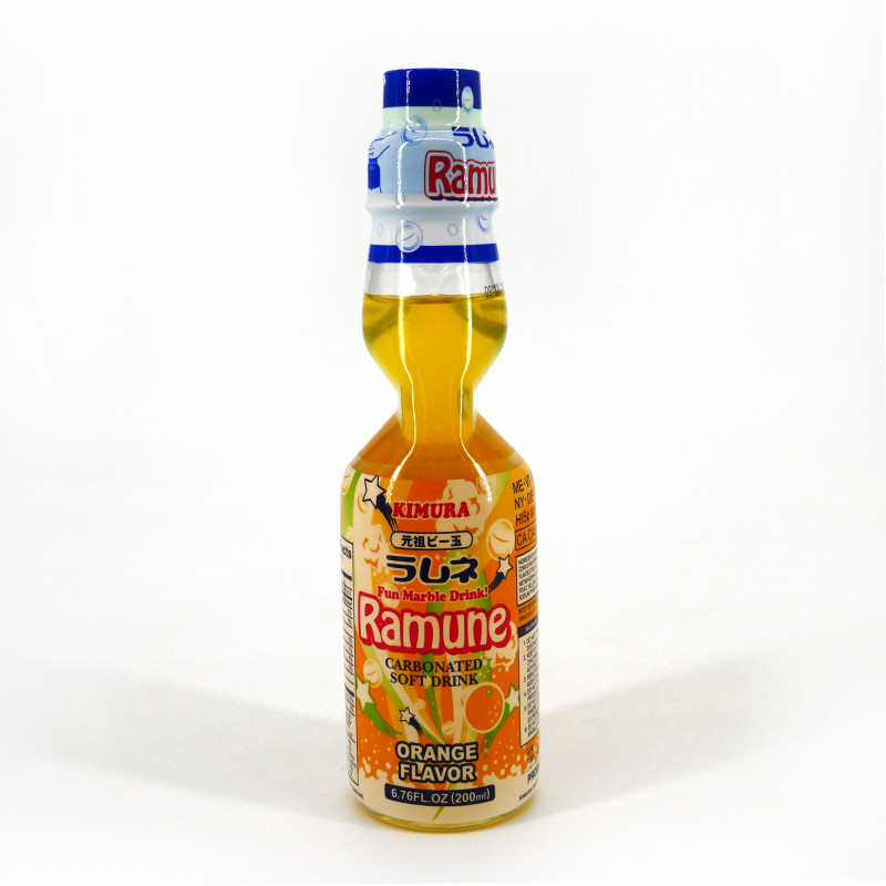 Japanese lemonade Ramune orange - KIMURA GANSO RAMUNE ORANGE